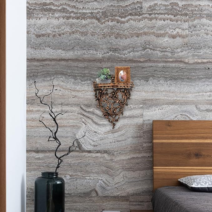 European Style Wall Mounted Storage Shelf 10.23X7.79X3.93In Floating Decorative - Image 9