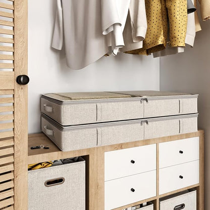 Gray Low Profile Under Bed Storage Containers 5 inches high, 33.8"x 17.7"x 5.1" - Image 6