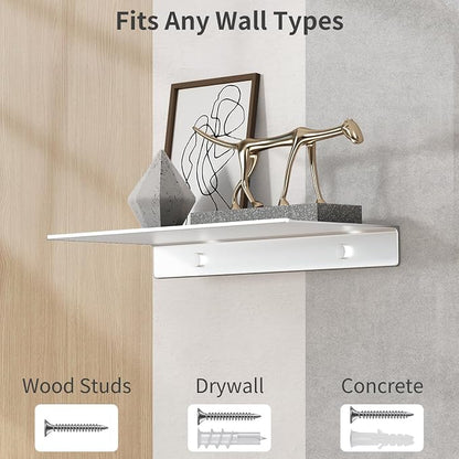 Danpoo 12 inch Metal Wall Shelf Small Floating Shelf - Image 7