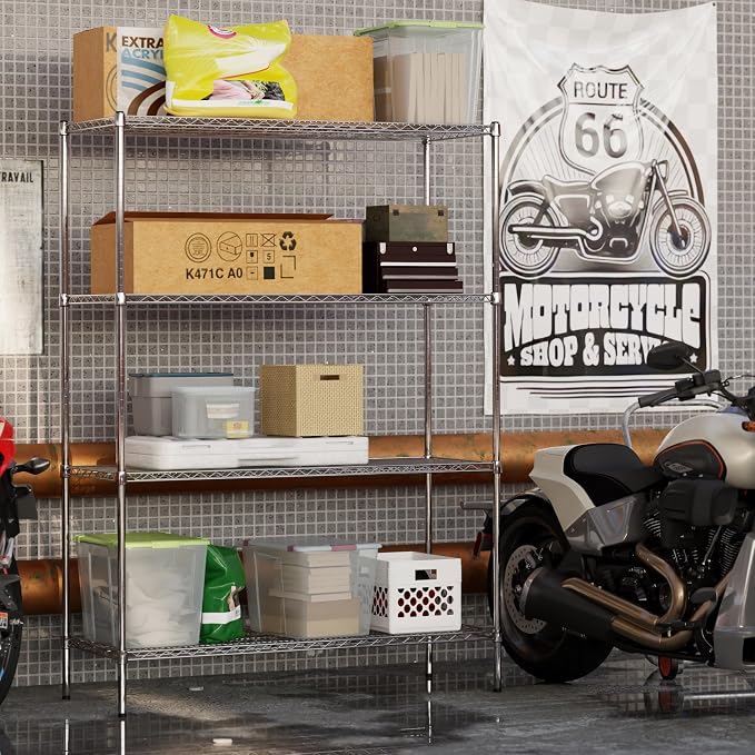 21" Deep x 54" Wide x 74" Height Wire Shelving Kit | 4-Tier | NSF Commercial - Image 6