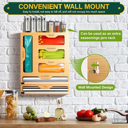 KOCWELL Bag Organizer and Plastic Wrap Dispenser - Image 6