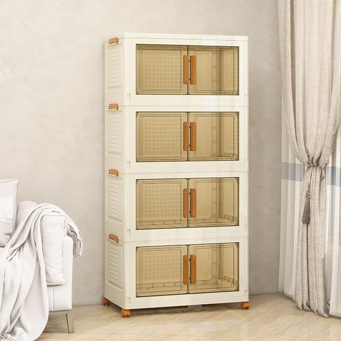 Plastic Stackable Storage Bins by Unknown