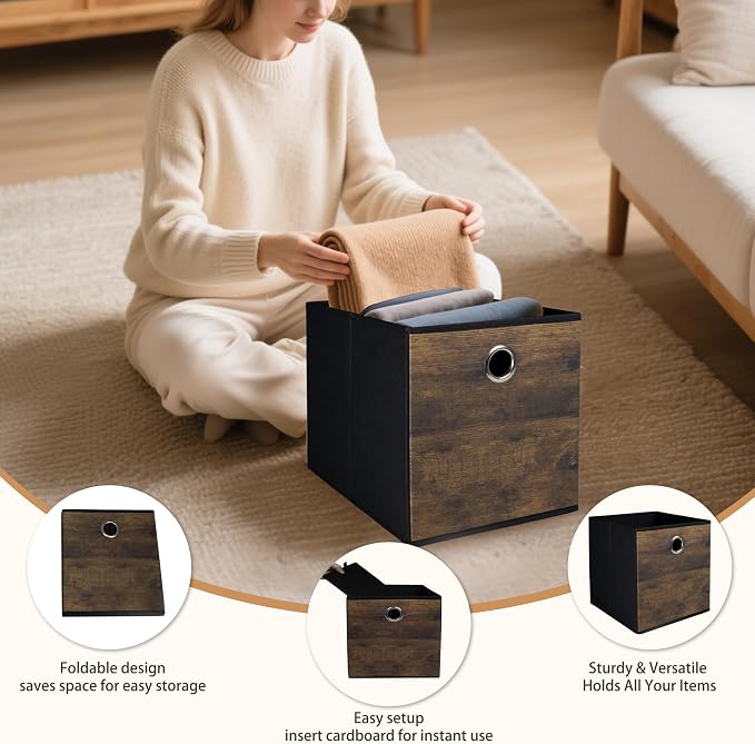 4 Pack Durable Storage Cube Bins - Image 3
