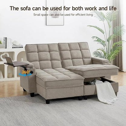 70.9" Chaise Lounge Chair Indoor, Oversized Boucle Upholstered Sofa Bed - Image 5