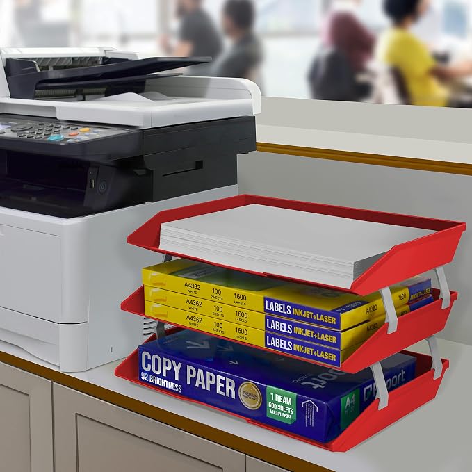 Acrimet Facility 4 Tier Letter Tray, Side Load, Letter Size/A4, Desktop File - Image 4