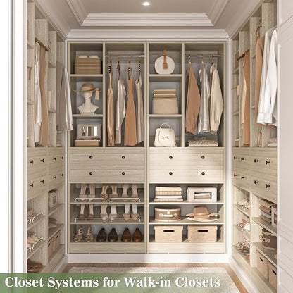 Besiost Closet System, Can Fit 120"/10FT Walk-in Closets Systems, Free Standing - Image 7