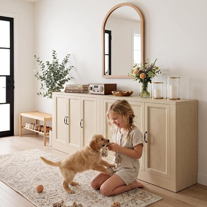 78.5" W Modern Buffet Cabinet, Modular Sideboard Cabinet - Image 3