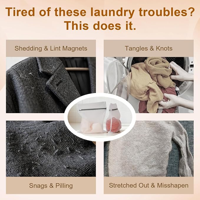 3Pcs Durable Mesh Laundry Bags, Premium Lingerie Bags - Image 2
