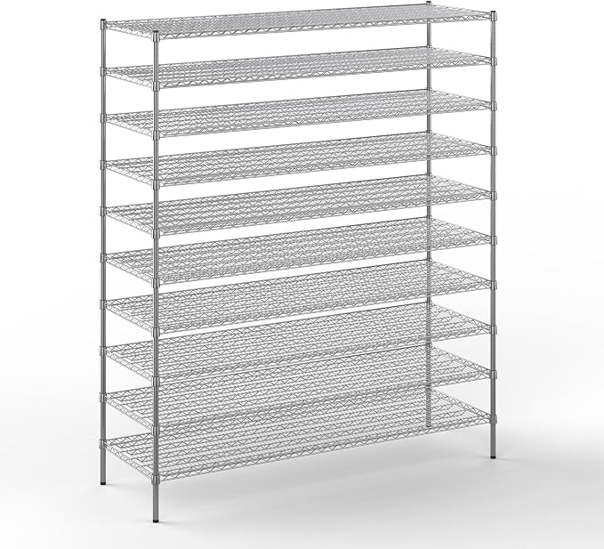 24" Deep x 72" Wide x 86" Height Wire Shelving Kit | 10-Tier | NSF Commercial by Regal+Altair