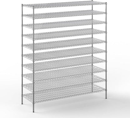 24" Deep x 72" Wide x 86" Height Wire Shelving Kit | 10-Tier | NSF Commercial by Regal+Altair