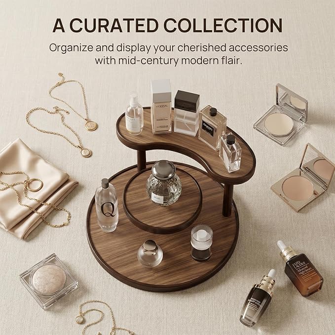 GDQ Wooden Display Organizer Stand, Perfume Organizer, Tea Set, Open Design - Image 4