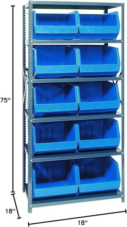 Quantum Storage Systems QSBU-270BL Giant Open Hopper Steel Shelving System - Image 2
