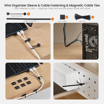 EUREKA ERGONOMIC Cable Management Organizer Kit Cable Raceways 316 PCS - Image 7