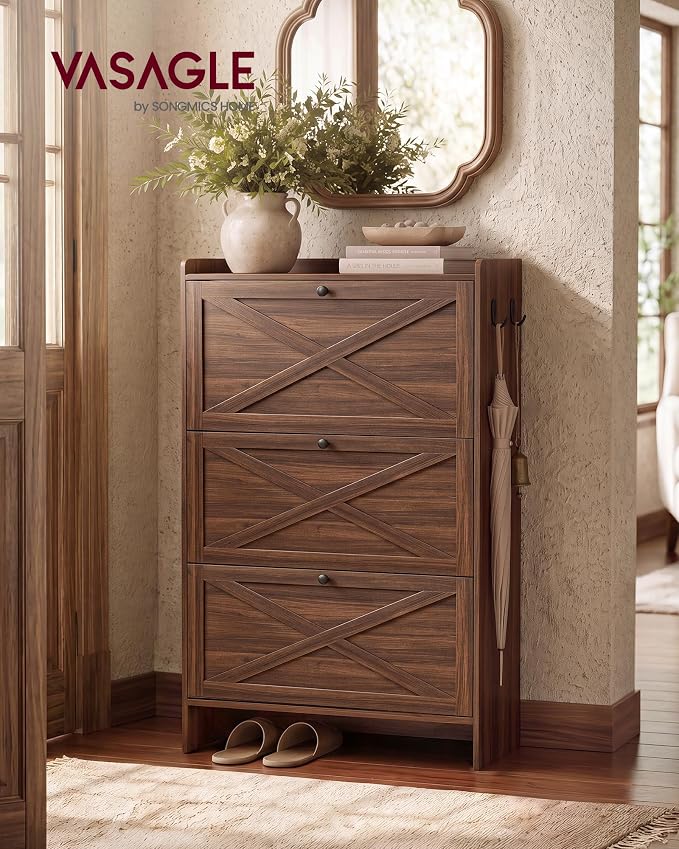 VASAGLE Shoe Storage Cabinet Organizer - Image 3