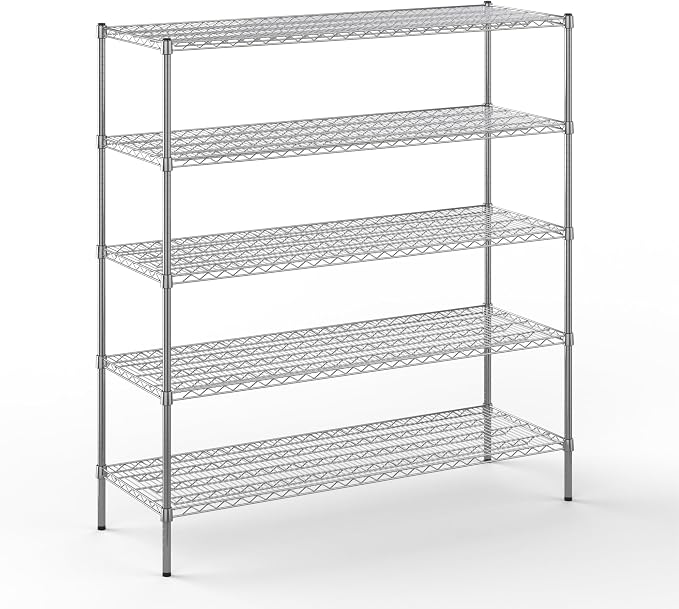 21" Deep x 60" Wide x 64" Height Wire Shelving Kit | 5-Tier | NSF Commercial by Regal+Altair