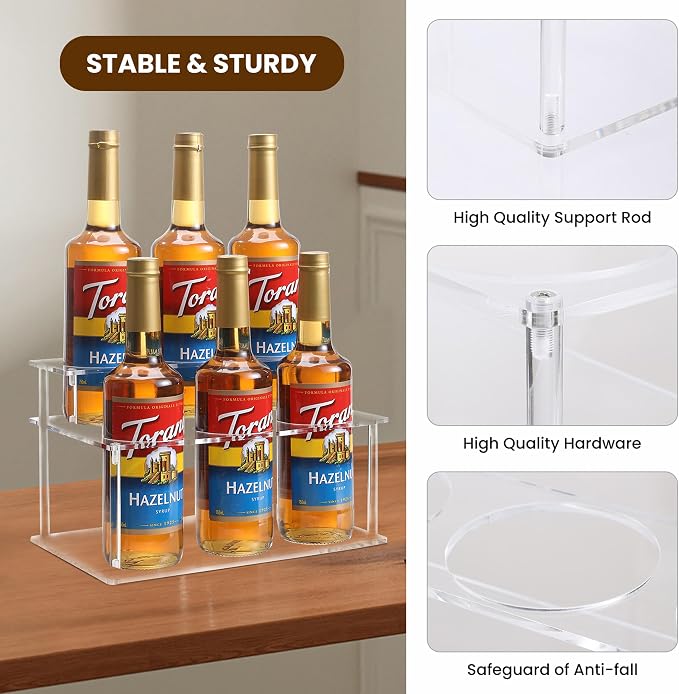 Acrylic Coffee Syrup Rack, Syrup Bottle Holder Stand - Image 5