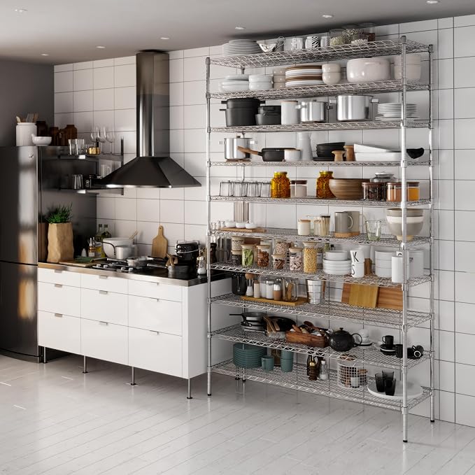 18" Deep x 60" Wide x 96" Height Wire Shelving Kit | 10-Tier | NSF Commercial - Image 6