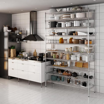 18" Deep x 60" Wide x 96" Height Wire Shelving Kit | 10-Tier | NSF Commercial - Image 6