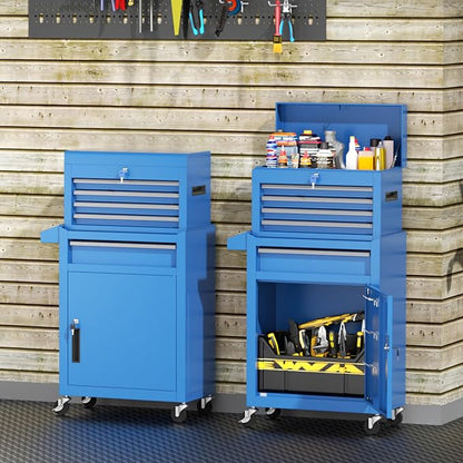 INTERGREAT Rolling Tool Chest, 5-Drawer Tool Box Organizer, Lockable Wheels & - Image 2