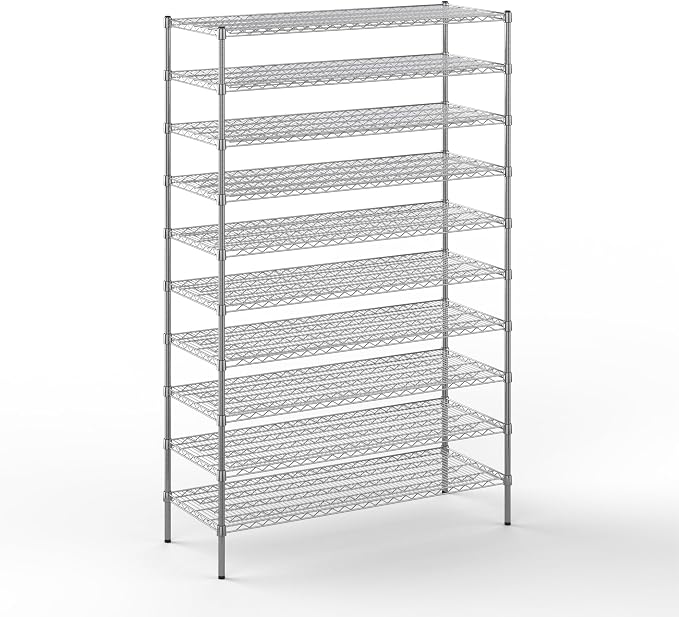 21" Deep x 54" Wide x 86" Height Wire Shelving Kit | 10-Tier | NSF Commercial by Regal+Altair