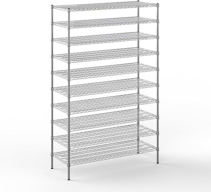 21" Deep x 54" Wide x 86" Height Wire Shelving Kit | 10-Tier | NSF Commercial by Regal+Altair