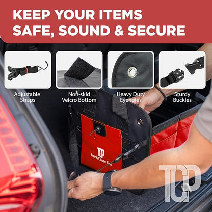 TRUNKCRATEPRO Red Car Accessories Trunk Organizer - Image 8