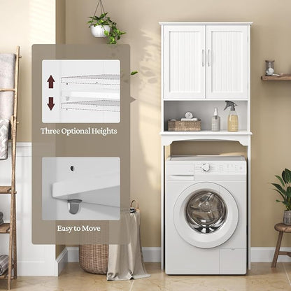 Yaheetech Over the Toilet Storage Cabinet, Bathroom Organizer, Open Compartment - Image 9