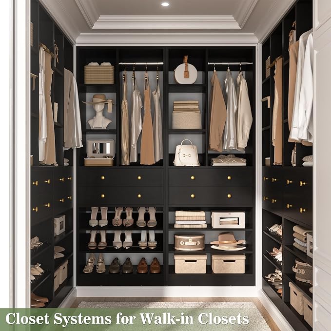 Besiost Closet System, Can Fit 120"/10FT Walk-in Closets Systems, Free Standing - Image 7