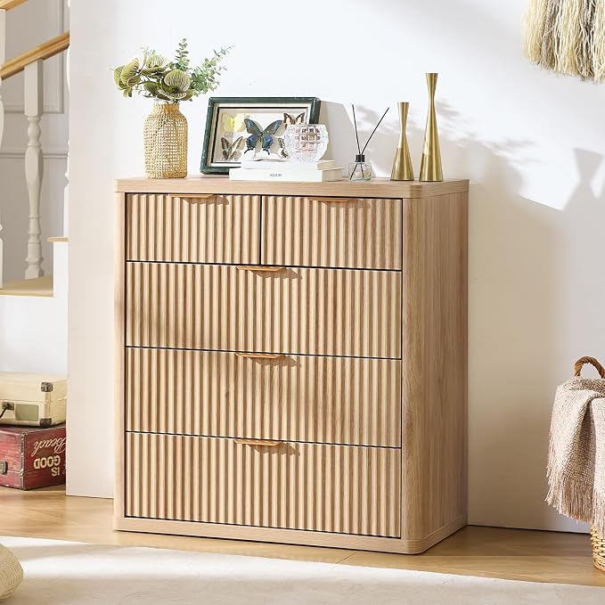 LEYAOYAO Fluted 5 Drawers Dresser - Image 7