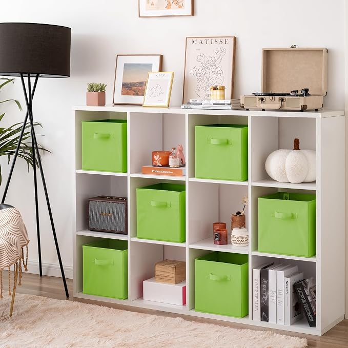 GRANNY SAYS Cube Storage Bins, 11 Inch 6-Pack Cube Organizers, Light Green | - Image 5