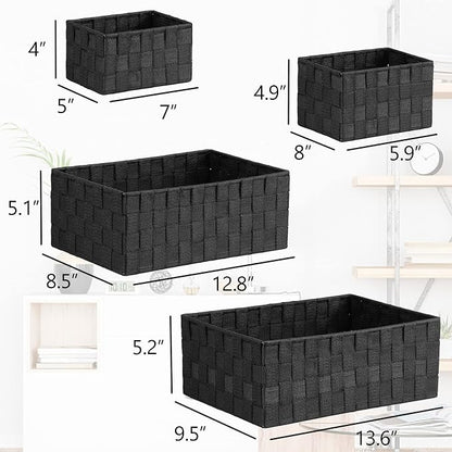 Posprica Woven Storage Baskets for Organizing 6 Pack, Large&Small Storage Cube - Image 4