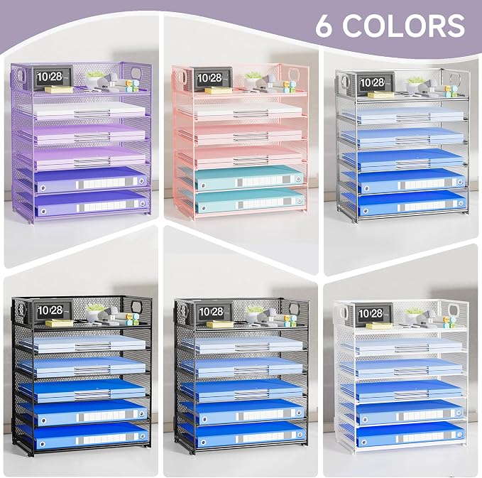 Purple Paper Organizer for Desk - Image 5