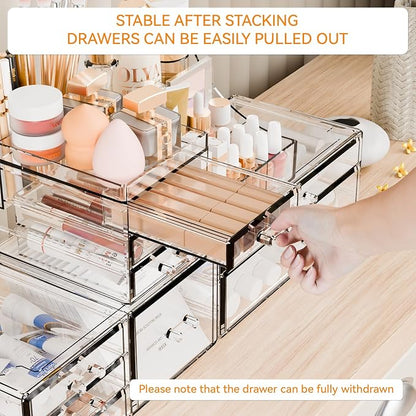 Yieach 3 Pack Clear Makeup Organizer Countertop - Image 5