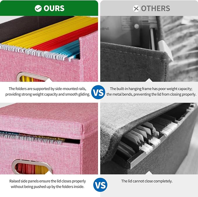 2 Pack Hanging File Folders Organizer - Image 3