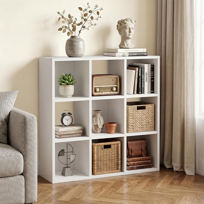 LUCKLIFE 9-Cube Storage Organizer, Stackable Modular Bookcase Shelf - Image 3