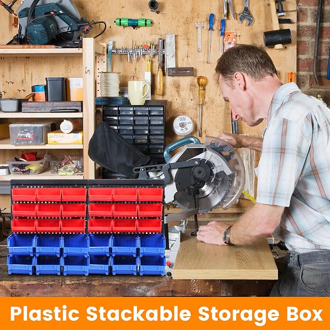 MaxWorks Wall Mount Storage Rack 30 Bin Heavy‑Duty Organizer - Image 6
