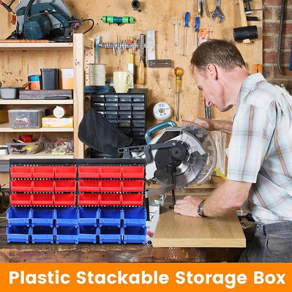 MaxWorks Wall Mount Storage Rack 30 Bin Heavy‑Duty Organizer - Image 6