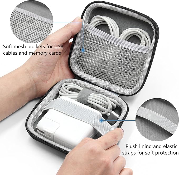 Charger Case for Macbook, Portable Tech Electronic Organizer Bag, Small Travel - Image 5