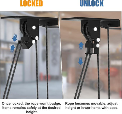 Cargo Box Pulley System for Garage Storage, Heavy-Duty - Image 4