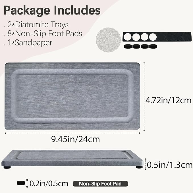 2 PCS Water Absorbing Stone Trays - Image 4
