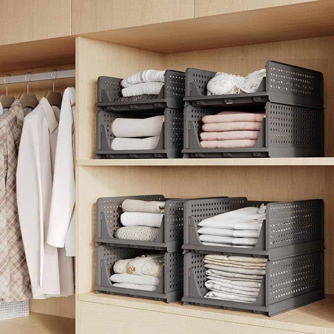 Pinkpum 5 Pack Folding Closet Organizers - Image 2