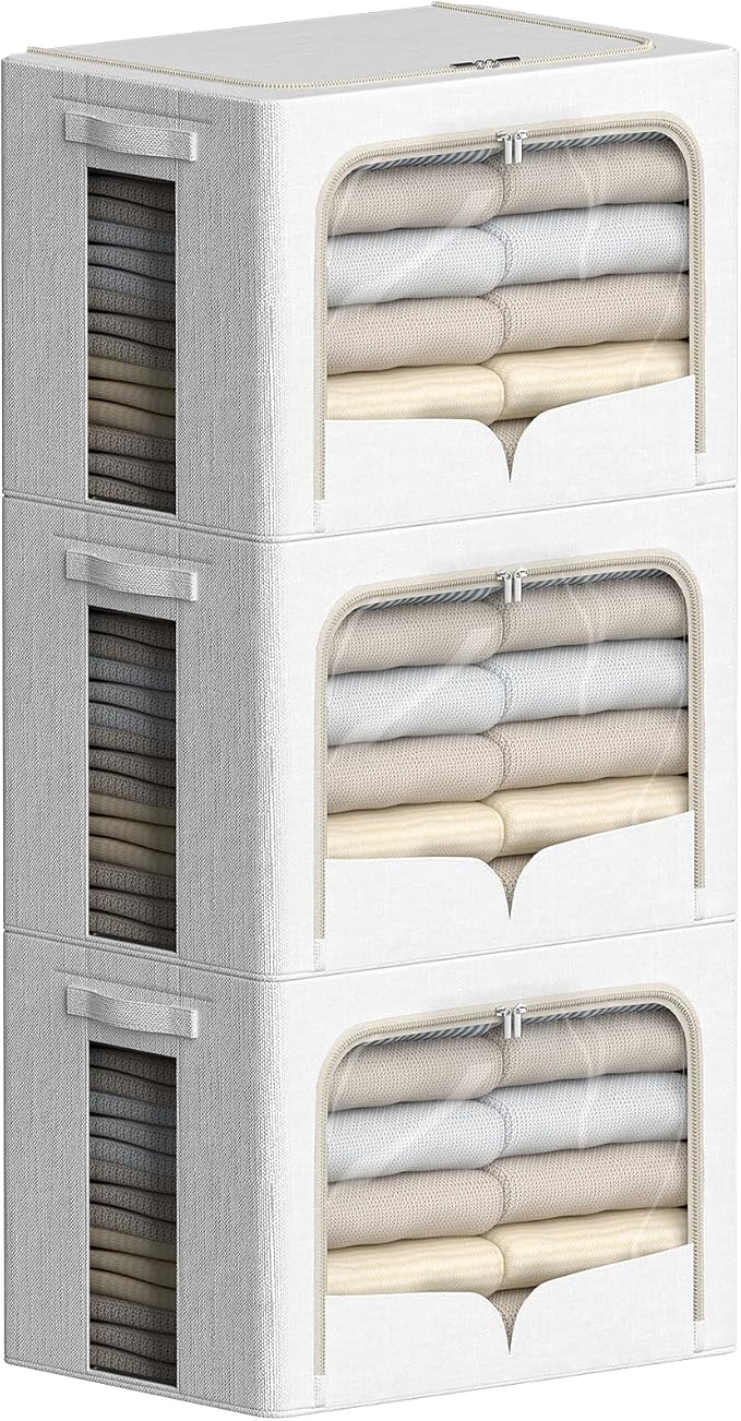 FHSQX 3 Pack Clothes Storage Bins by FHSQX