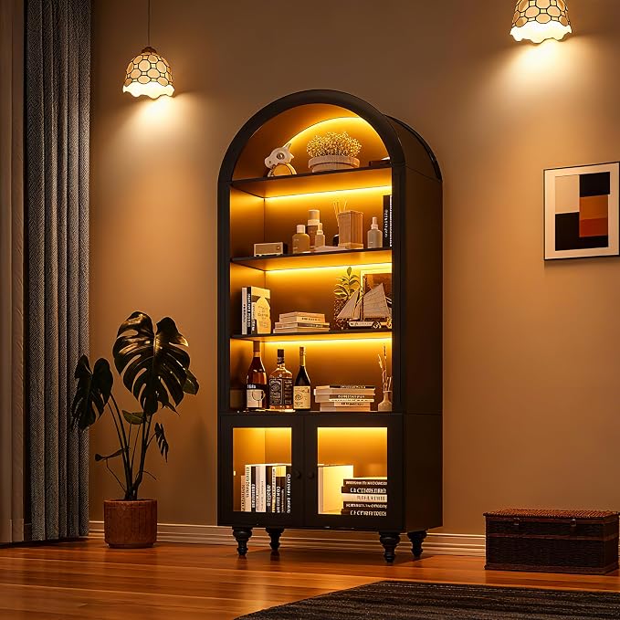 Wooden Arched Display Storage Cabinet by WildhomeYourHomeFurnishingSolution