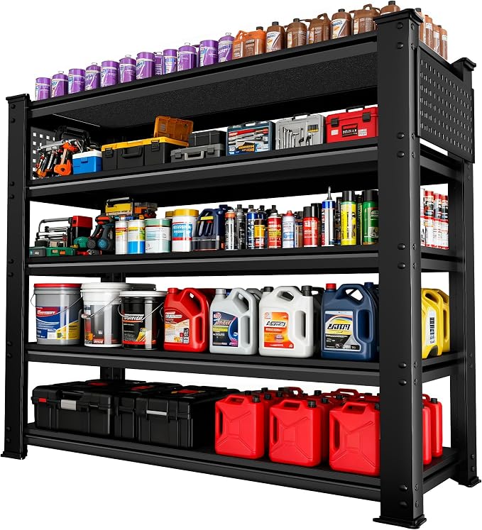 SILVEL 48.2"W Garage Shelving, 5000LBS Heavy Duty Metal Shelving, 2025 Solid by SILVEL