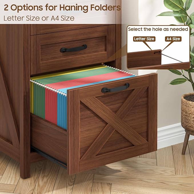 Halitaa Small Farmhouse File Cabinet - Image 6