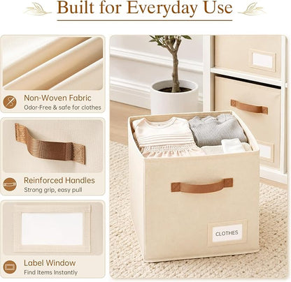 Storage Cubes 8 Pack, 11 Inch Fabric Storage Cubes Organizer Bins - Image 3