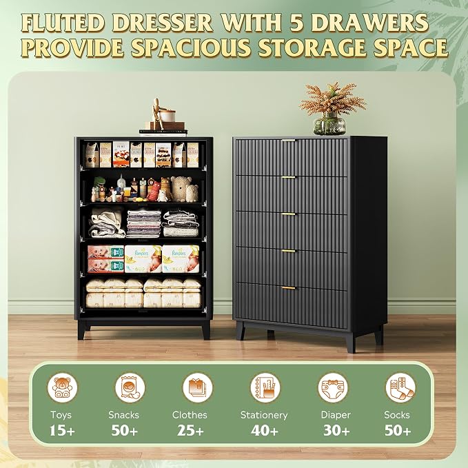 WLIVE Fluted Dresser for Bedroom - Image 4