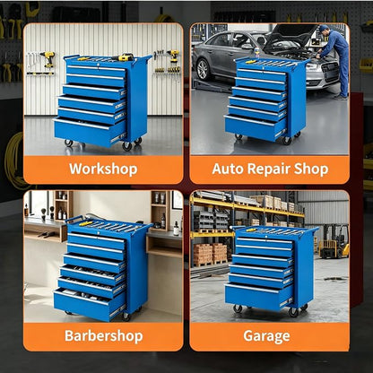 Garvee Rolling Tool Chest, 6 Drawers Tool Storage Cabinet, Toolbox - Image 6