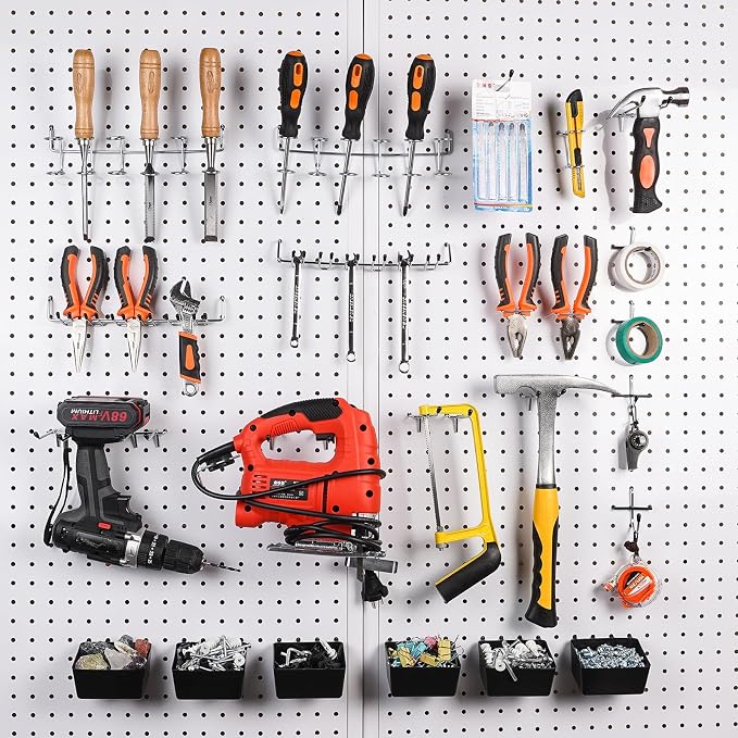 INCLY 320PCS Pegboard Accessories Organizer Kit, Peg Board Hooks Assortment - Image 7
