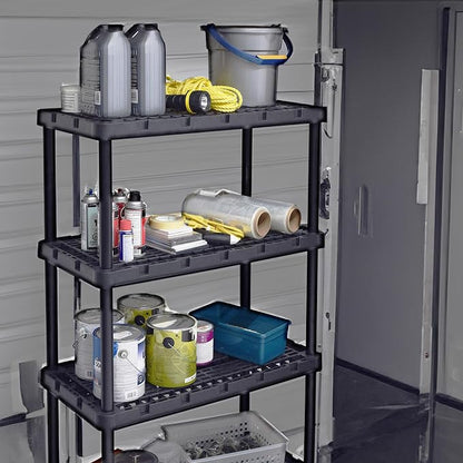 Gracious Living 4 Shelf Unit, Heavy-Duty Shelving Storage Rack - Image 5